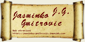 Jasminko Gmitrović vizit kartica